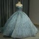 2024 New Classic Quinceanera Dresses Strapless Organza Princess Ball Gowns Sequins Lace Up vestido de 15 quinceanera