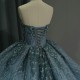 2024 New Classic Quinceanera Dresses Strapless Organza Princess Ball Gowns Sequins Lace Up vestido de 15 quinceanera