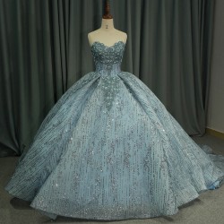 2024 New Classic Quinceanera Dresses Strapless Organza Princess Ball Gowns Sequins Lace Up vestido de 15 quinceanera