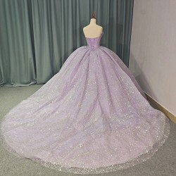 2024 Purple Quinceanera Dresses Surprise Price Beading Sequins Strapless Ball Gowns Princess Graduation Vestidos De 15 Anos