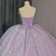2024 Purple Quinceanera Dresses Surprise Price Beading Sequins Strapless Ball Gowns Princess Graduation Vestidos De 15 Anos