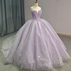 2024 Purple Quinceanera Dresses Surprise Price Beading Sequins Strapless Ball Gowns Princess Graduation Vestidos De 15 Anos