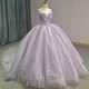 2024 Purple Quinceanera Dresses Surprise Price Beading Sequins Strapless Ball Gowns Princess Graduation Vestidos De 15 Anos