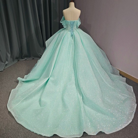 Corset Ball Gown 2024 Tulle Lace Scoop Off the Shoulder Floor Length Customized Quinceanera Anos Vestido Drop Shipping