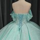 Corset Ball Gown 2024 Tulle Lace Scoop Off the Shoulder Floor Length Customized Quinceanera Anos Vestido Drop Shipping