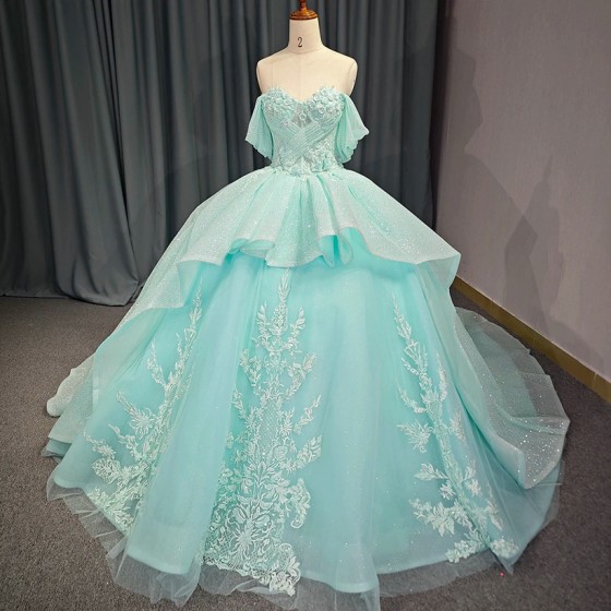 Corset Ball Gown 2024 Tulle Lace Scoop Off the Shoulder Floor Length Customized Quinceanera Anos Vestido Drop Shipping