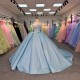 2025 Blue Quinceanera Dress Sweet 15 Evening Dress Crystal Sleeveless Ball Gown Beading Vestidos De Xv Anos