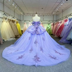 2025 Purple Quinceanera Dress Sweet 15 Evening Dress Crystal Sleeveless Ball Gown Beading Vestido De Nina De Las Flores
