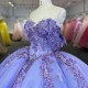 2025 Purple Quinceanera Dress Sweet 15 Evening Dress Crystal Sleeveless Ball Gown Beading Vestido De Nina De Las Flores