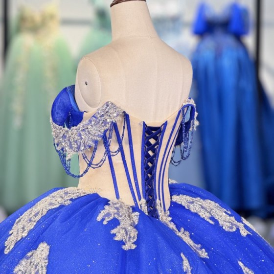 2025 Quinceanera Dresses Blue Prom Dress Customized Beautiful Cap Sleeve Vestido De 15 Anos Quinceanera Dresses vestidos de quinceañera