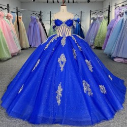 2025 Quinceanera Dresses Blue Prom Dress Customized Beautiful Cap Sleeve Vestido De 15 Anos Quinceanera Dresses vestidos de quinceañera