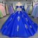 2025 Quinceanera Dresses Blue Prom Dress Customized Beautiful Cap Sleeve Vestido De 15 Anos Quinceanera Dresses vestidos de quinceañera