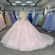 Ball Gown Quinceanera Dress for Women Tulle Lace Customized Strapless Lace Up Sequins Made To Order Vestidos De Gala