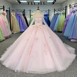Ball Gown Quinceanera Dress for Women Tulle Lace Customized Strapless Lace Up Sequins Made To Order Vestidos De Gala