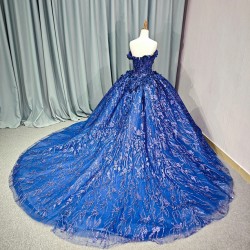Ball Gown for Women Lace Appliques V-neck Beadings Lace Up Cap Sleeve Formal Party Dress Made To Order Vestido De Baile