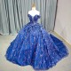 Ball Gown for Women Lace Appliques V-neck Beadings Lace Up Cap Sleeve Formal Party Dress Made To Order Vestido De Baile