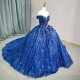 Ball Gown for Women Lace Appliques V-neck Beadings Lace Up Cap Sleeve Formal Party Dress Made To Order Vestido De Baile