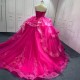 Beading Pink Quinceanera Dress Sweet 15 Evening Dress Crystal Sleeveless Ball Gown Vestido De Quinceanera