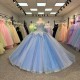 Beautiful Blue Quinceanera Dresses 2025 Sequin Mexican Layers Ball Gown Lace Up Sweet 16 Dress Vestidos De 15