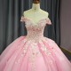 Beautiful Pink Dresses Ball Gown for Quinceanera Prom Party Evening Dress Off Shoulder Customized Bridal Vestidos Noiva