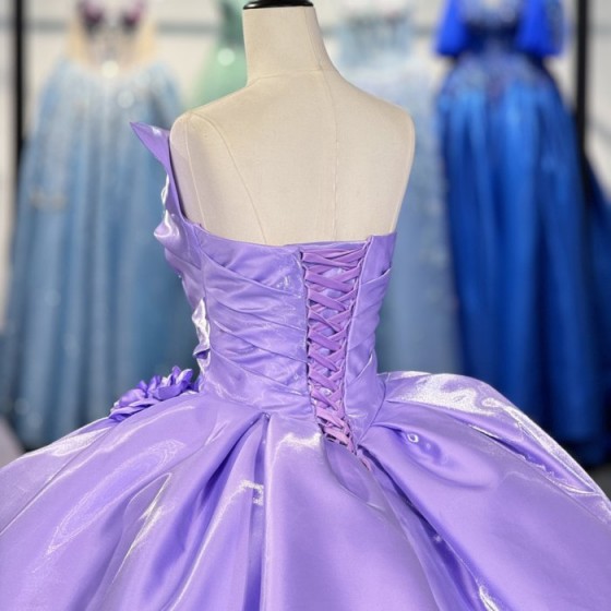 Beautiful Purple Customized Ball Gown Quinceanera Dresses Ball Gown Strapless Graduation Party Dress vestidos de quinceañera