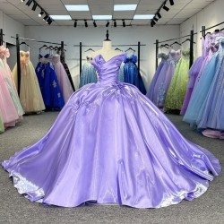 Beautiful Purple Customized Ball Gown Quinceanera Dresses Ball Gown Strapless Graduation Party Dress vestidos de quinceañera