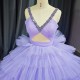 Beautiful Spaghetti Straps Tiered Skirt Quinceanera Dresses Crystal Beading Bodice Long Train Ball Gown for Sweet 15 16 Party 