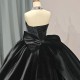 Black Shiny Princess Quinceanera Dresses Strapless Ball Gown Sweet 16 Dress Lace Beads 15th Party Gown vestido de 15 anos