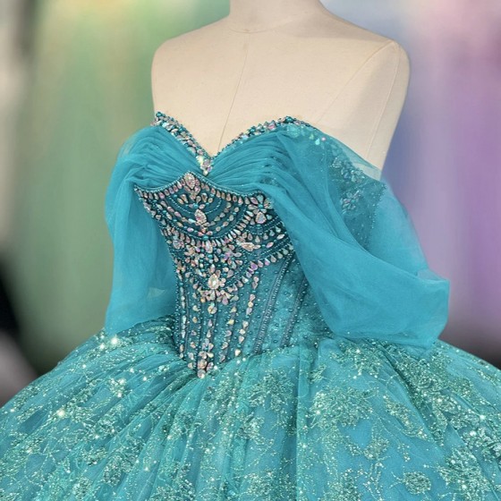 Blue Ball Gown Princess Girl Sweet 15 Quinceanera Dresses Floor Length Customize Prom Party Gowns Dress vestidos de quinceanera 
