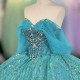 Blue Ball Gown Princess Girl Sweet 15 Quinceanera Dresses Floor Length Customize Prom Party Gowns Dress vestidos de quinceanera 