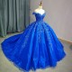 Blue Ball Gown Quinceanera Dresses Shiny Beaded Customized Party Floor-length Birthday Gown vestido de 15 quinceañera