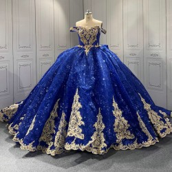 Blue Quinceanera Dress Sweet 15 Evening Dress Crystal Sleeveless Ball Gown Beading Vestido De Quinceanera