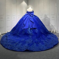 Blue Quinceanera Dress Sweet 15 Evening Dress Crystal Sleeveless Ball Gown Beading Vestido De Quinceanera