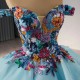 Cake Quinceanera Dress Sweet 16 Ball Gown Off The Shoulder Mexico Beading Princess Lace Up Embroidery vestido de 15 quinceanera 