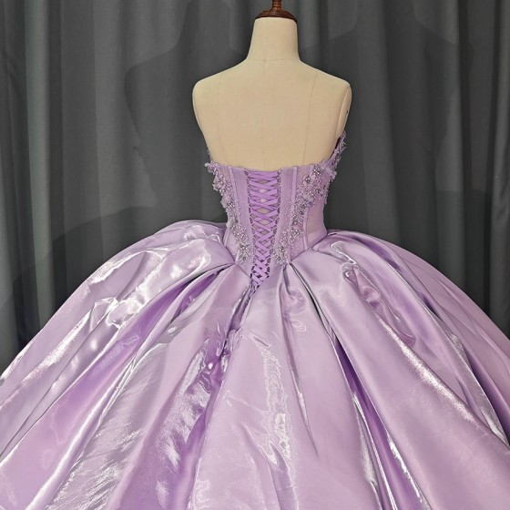 Charming Stain Quinceanera Dress Ball Gown 2024 Classic Appliques Dress Elegant Strapless Gown 16 Party Gown vestidos 15 anos 