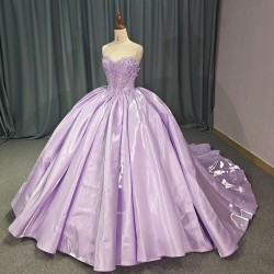 Charming Stain Quinceanera Dress Ball Gown 2024 Classic Appliques Dress Elegant Strapless Gown 16 Party Gown vestidos 15 anos 