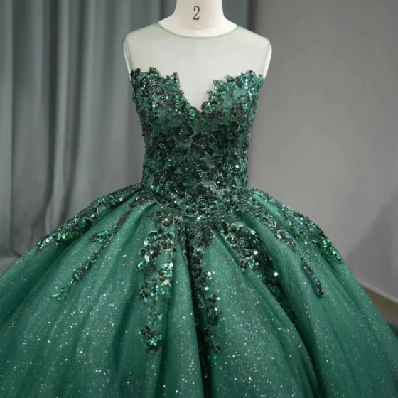 Classic Ball Gown Quinceanera Dress Customized O-neck Sleeveless Sweep Train Party Fashion Dresses vestidos de quinceanera