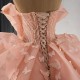 Colorful Princess Quinceanera Dresses Ball Gown Strapless 3D Butterfly Sweet 16 Dresses Anos vestidos de quinceanera