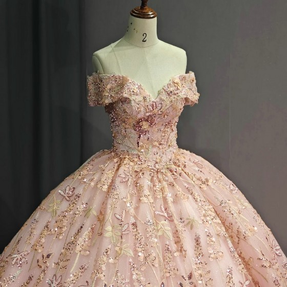 Customized Quinceanera Dresses Plus Size Ball Gown Beaded Back Lace Up Corset Princess Ball Gown Personalised vestido de 15 años