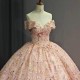 Customized Quinceanera Dresses Plus Size Ball Gown Beaded Back Lace Up Corset Princess Ball Gown Personalised vestido de 15 años