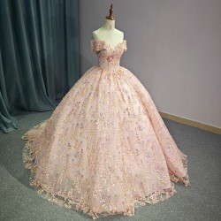 Customized Quinceanera Dresses Plus Size Ball Gown Beaded Back Lace Up Corset Princess Ball Gown Personalised vestido de 15 años