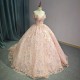 Customized Quinceanera Dresses Plus Size Ball Gown Beaded Back Lace Up Corset Princess Ball Gown Personalised vestido de 15 años