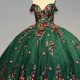 Elegance Princess Green Off Shoulder Ball Gown Lace Up Quinceanera Dresses Birthday Party Sweet 16 Dress vestido de 15 anos