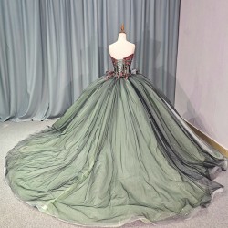 Elegant Beaded Quinceanera Dress for Girls 2024 Strapless Ball Gown Evening Dress Royal Evening Party Gowns vestido de 15 anos
