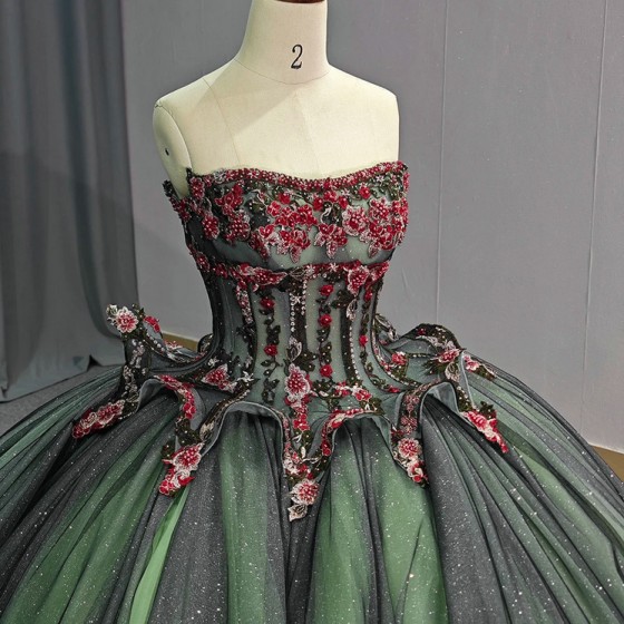 Elegant Beaded Quinceanera Dress for Girls 2024 Strapless Ball Gown Evening Dress Royal Evening Party Gowns vestido de 15 anos