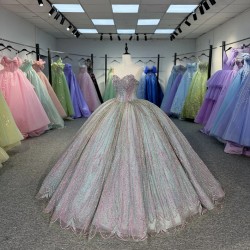 Elegant Girls Green Mexican Ball Gown Beautiful Customized Lace-Up Corset Sweet Quinceanera Dresses Pageant vestidos 15 años