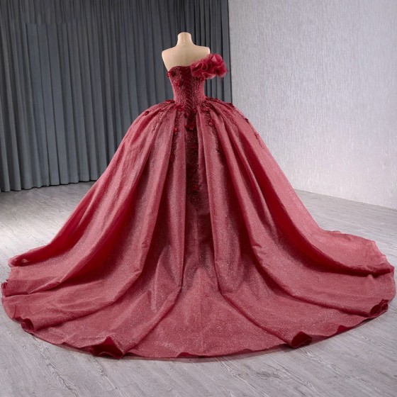 Exquisite Tulle Quinceanera Dresses 2024 One-Shoulder Beads Personalised Sweet 15 16 Years Drop Shipping vestidos de quinceaera
