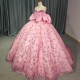 Fashion 2024 Quinceanera Dress Sweet 15 16 Ball Gown Applique Beading Sequins Detachable Sleeveless Formal Vestidos De 15 Anos
