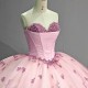 Fashion 2024 Quinceanera Dress Sweet 15 16 Ball Gown Applique Beading Sequins Detachable Sleeveless Formal Vestidos De 15 Anos