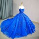 Flower Girl Dresses Red Lace Appliques Ruffles Floral Princess Pageant Gown Tulle Strapless Ball Gown Quinceanera Dresses